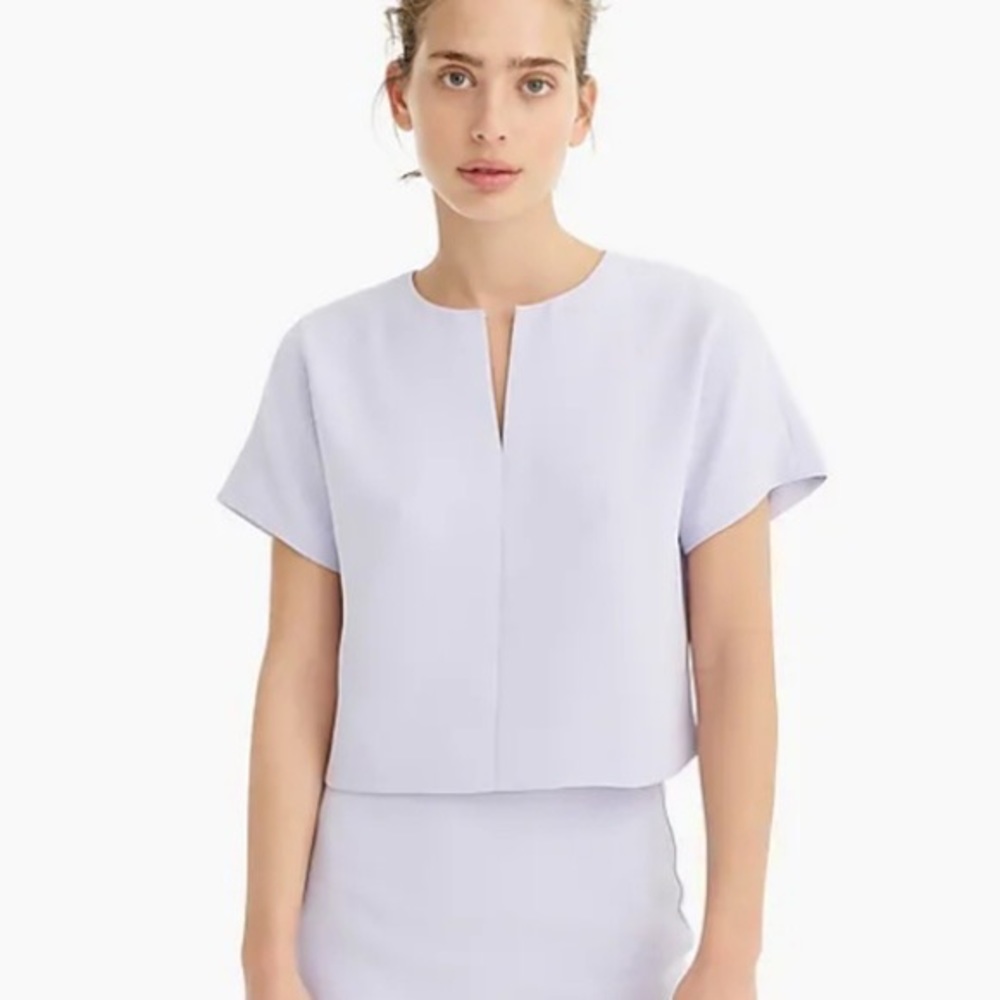 J crew cropped cap sleeve top